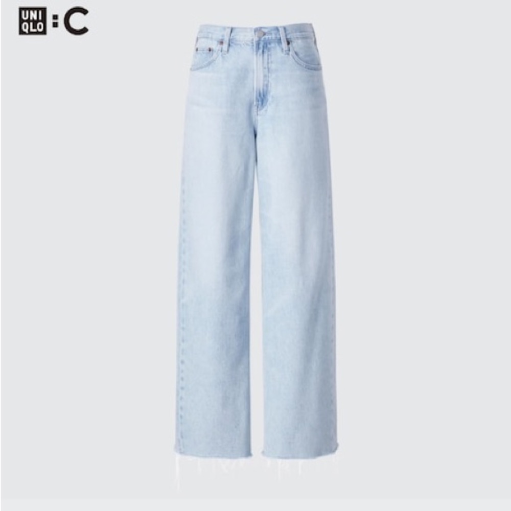 Uniqlo Light Blue Women's Flare & Wide Leg Jeans